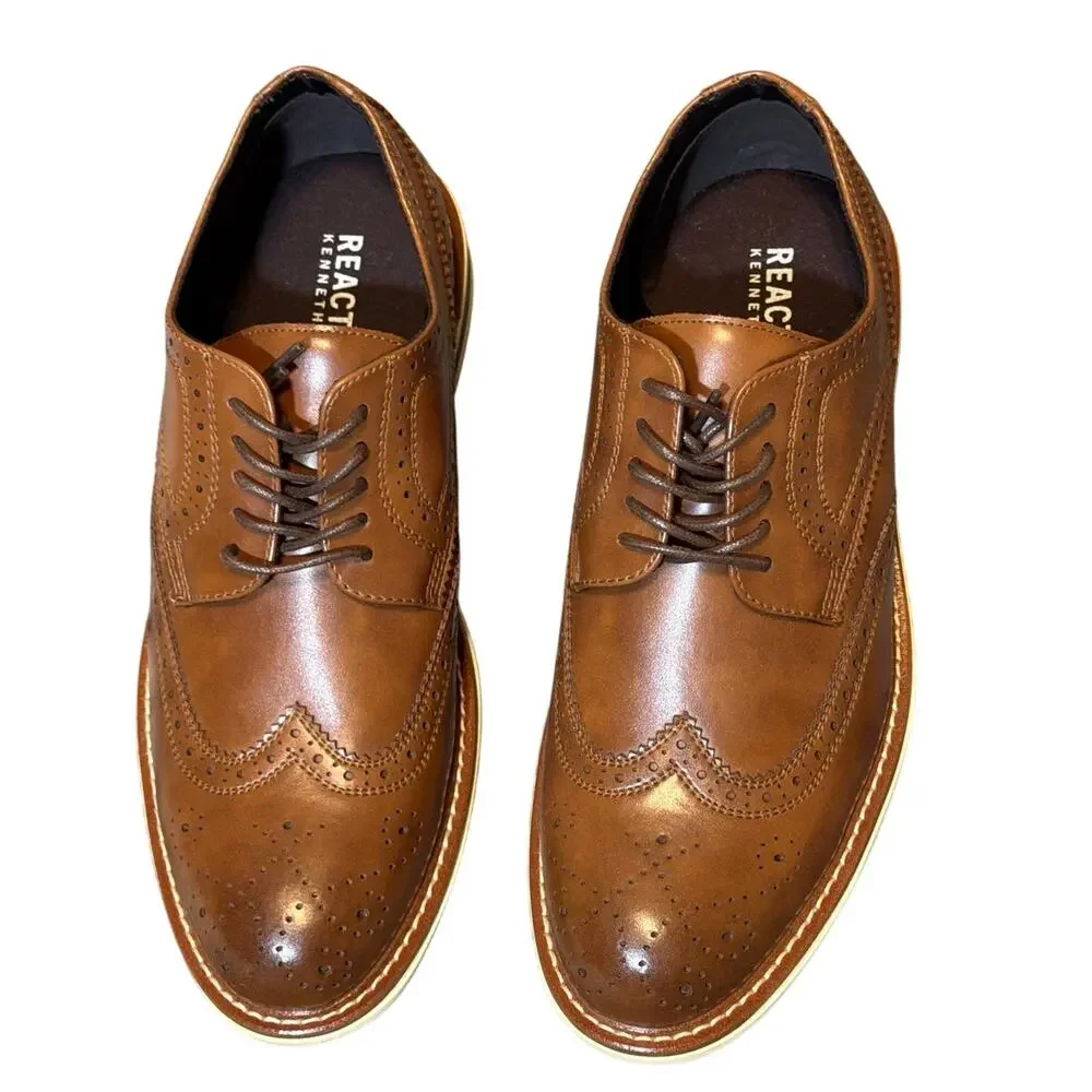 Kenneth Cole Reaction Men's Wingtip Brogue Oxford Loafers Size 9 NWOT